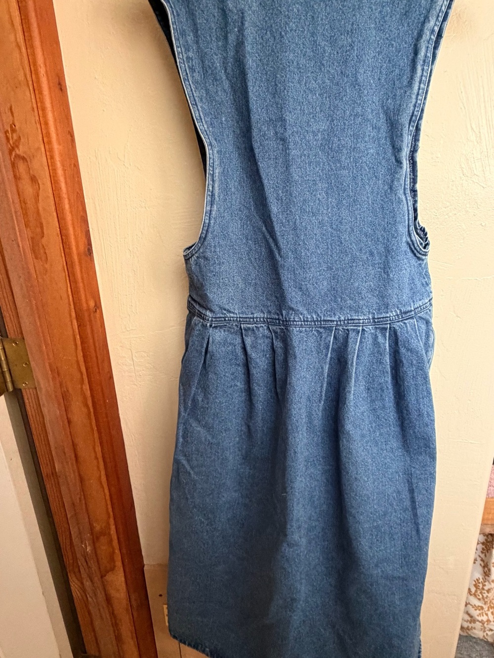 Denim Pinafore Dress - Picture 3 of 7